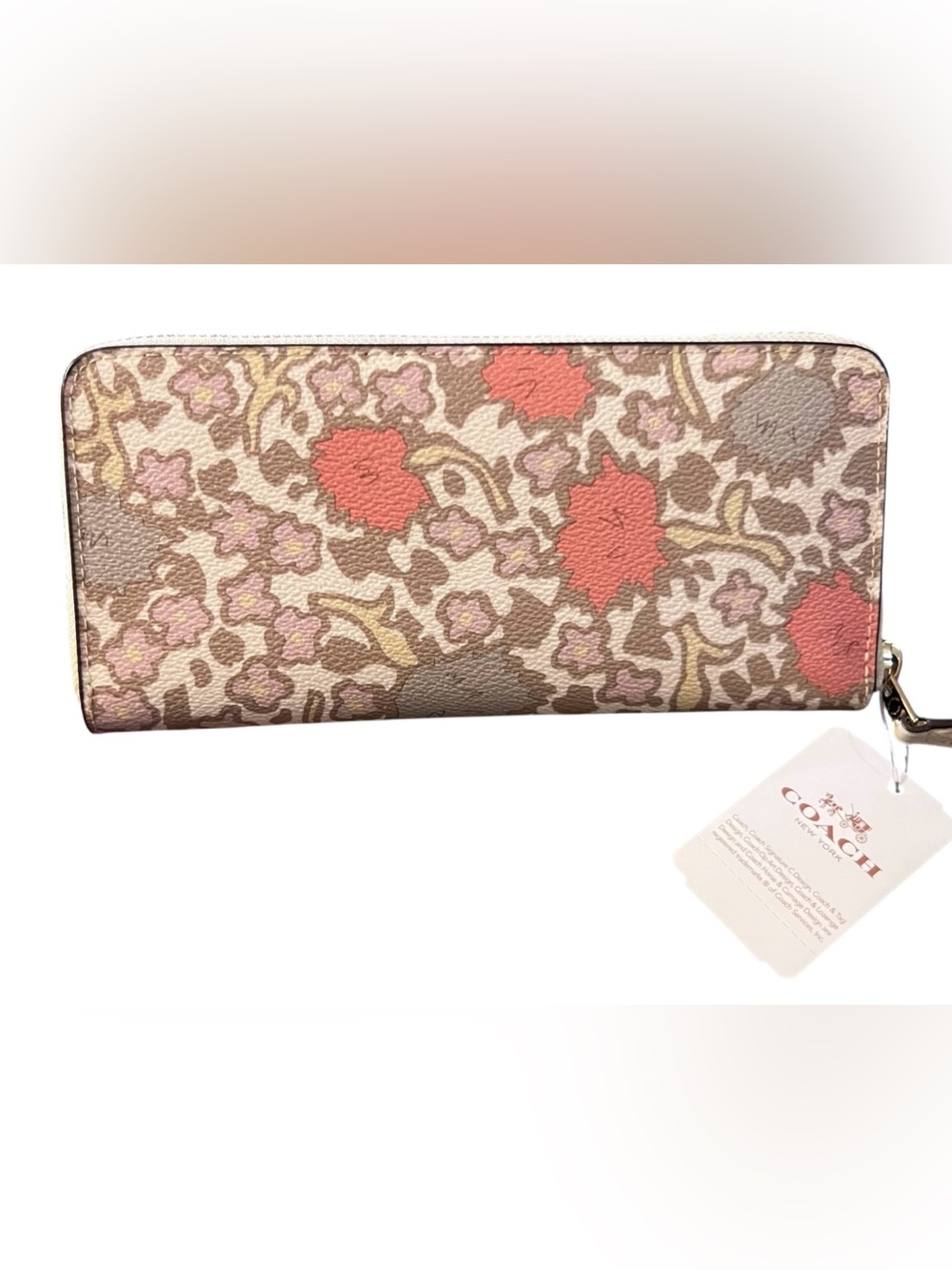 Coach Slim Accordion Floral Zip Wallet, NWT - Picture 5 of 15